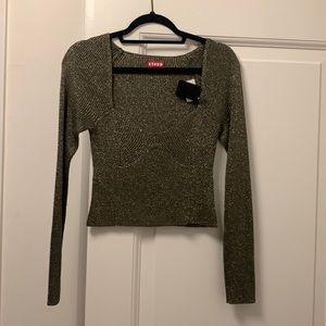 NWT Staud Cerro Metallic Knit Top